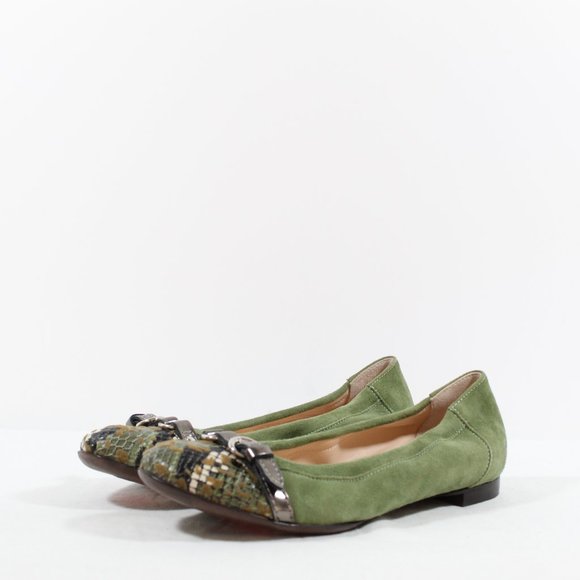 AGL Monika Cap Toe Ballet Flat - Green 36.5EU - Picture 2 of 5